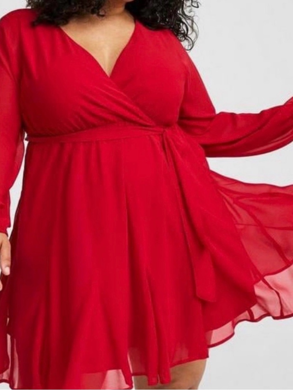 Torrid Red Wrap-Front Women's Dress